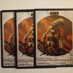 Magic The Gathering - 1x Signed Myr Token (mtg) 3 avail - Image 1