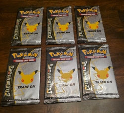 6x Pokemon Celebrations Booster Pack 4 Cards Pack New Sealed Offical TCG - Image 1