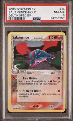 Pokemon Salamence (Delta Species) 14/113 Delta Species Holo PSA 8 - Image 1