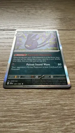 Pokemon Crobat 051/086 - ME04: Chaos Rising Rare Holo Card NM - Image 2