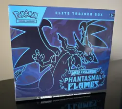 Pokemon TCG Mega Evolution Phantasmal Flames Elite Trainer Box ETB New Sealed - Image 1