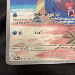 Misty's Lapras 194/182 Illustration Rare SV10: Destined Rivals Pokemon TCG NM - Image 3