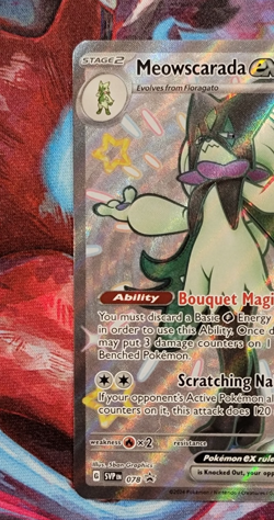 Pokemon TCG Meowscarada ex SVP 078 Black Star Promo Holo – Pack Fresh NM - Image 3