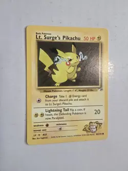 Lt. Surge's Pikachu 81/132 Common Gym Heroes Pokemon Unlimited LP - Image 1