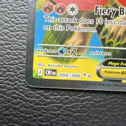 Mega Pyroar EX Pokemon TCG Chaos Rising 099/086 Full Art Holo Secret Rare - Image 3