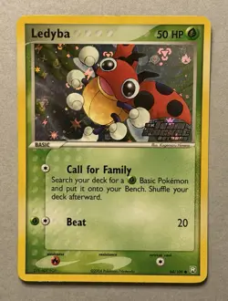 Pokemon TCG Ledyba 64/109 Team Rocket Returns Reverse Holo Stamp 2004 - Image 1