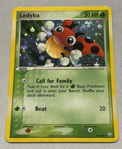 Pokemon TCG Ledyba 64/109 Team Rocket Returns Reverse Holo Stamp 2004 - Image 2