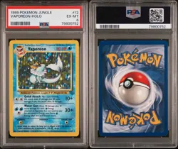 1999 POKEMON JUNGLEVAPOREON-HOLO 12 PSA 6 - Image 1