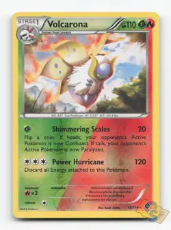 Pokemon TCG - Volcarona 15/114 Moderately Played Rare Steam Siege Reverse Holo - Image 1