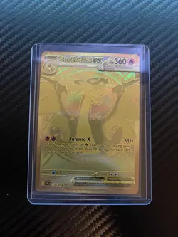 Gold Mega Charizard X EX 130/094 - English - Pokemon Phantasmal Flames - MINT - Image 1