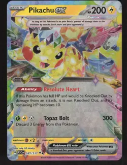 Pikachu ex 057/217 Double Rare Ascended Heroes Pokemon Near Mint - Image 1