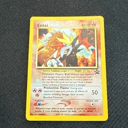 Entei - Black Star Promo - #34 - HOLO WITH SWIRL - LP Pokemon card Vintage WOTC - Image 1