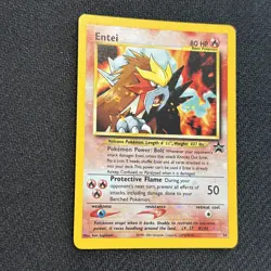 Entei - Black Star Promo - #34 - HOLO WITH SWIRL - LP Pokemon card Vintage WOTC - Image 2