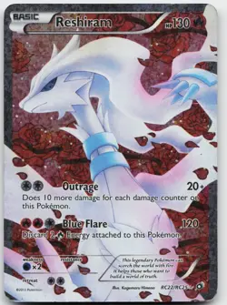Reshiram (Full Art) RC22/RC25 Legendary Treasures: Radiant Collection Pokemon HP - Image 1