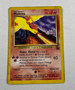 Moltres 21 Black Star Promo Pokemon Card Vintage 2000 WOTC TCG Non-Holo Rare - Image 1