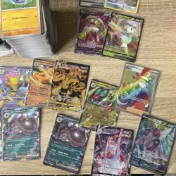 100x Pokemon Cards Bundle Pack- Guaranteed rares 20× Holo/Reverse/V/Vmax/Ex - Image 4