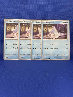 4x Bergmite 023/086 Common Chaos Rising Pokemon TCG NM - Image 1