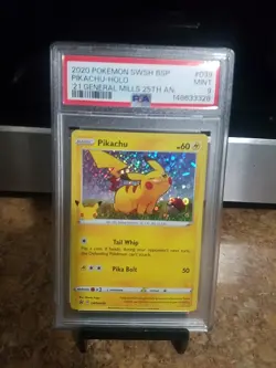 2020 Pokemon Swsh Bsp Pikachu Holo 21 General Mills 25th Anniversary Psa 9 - Image 1