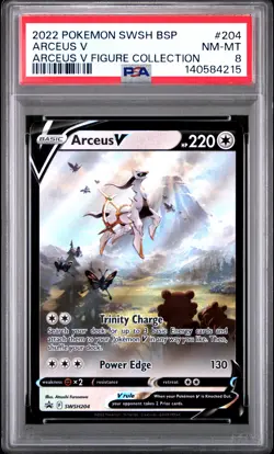 2022 POKEMON SWSH BLACK STAR PROMO ARCEUS V FIGURE COLLECTION ARCEUS V PSA 8 - Image 1