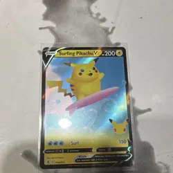 Pokemon Surfing Pikachu V 008/025 Celebrations Ultra Rare Holo 2021 200HP - Image 1