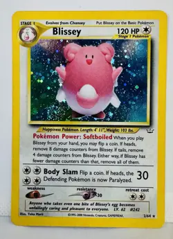 2001 Pokemon Blissey Neo Revelation Holo Rare #2/64 NM-LP - Image 1