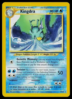 Pokemon Card - Kingdra Neo Revelation 19/64 Rare - Image 1