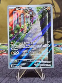 Pokemon TCG Sudowoodo 219/193 Paldea Evolved Illustration Rare Holo Card MP - Image 1