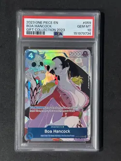 PSA 10 Gem Mint Boa Hancock Gift Collection Promo OP02-059 Graded One Piece Card - Image 1