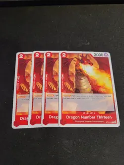 4x Dragon Number Thirteen OP10-012 English C Royal Blood One Piece Card Game - Image 1