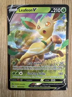 Leafeon V - SWSH194 - Pokemon Sword & Shield Promo Ultra Rare Holo Card NM - Image 1