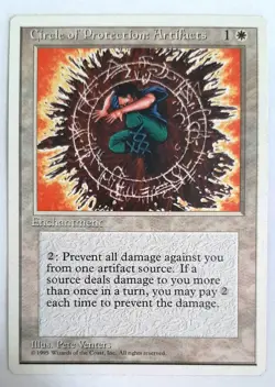 ►CIRCLE OF PROTECTION: ARTIFACTS ►4.EDITION 1995 ►NM ►WHITE MTG MAGIC GATHERING - Image 1