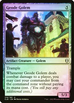 NM Foil Geode Golem, MTG, Baldur's Gate, Magic the Gathering, 316 - Image 1