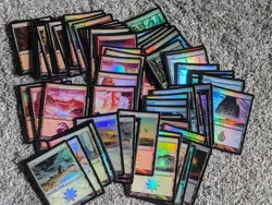 Lot of 100+ FOIL Basic Lands New Frame Only SEE PHOTOS - Image 1