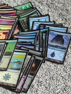 Lot of 100+ FOIL Basic Lands New Frame Only SEE PHOTOS - Image 2