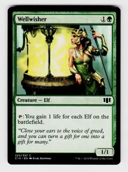 MTG, Commander 2014, Wellwisher, Normal, No.223, C Creature - Elf - Image 1