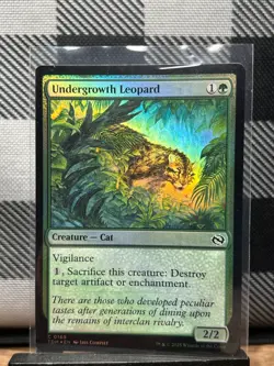 MTG TCG: Undergrowth Leopard 165, Tarkir: Dragonstorm _ FOIL - Image 1
