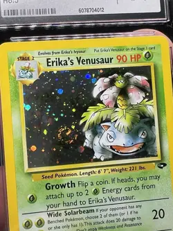 CGC 10 Gem Mint Erika's Venusaur Gym Challenge 4/132 Holo Rare Pokemon SWIRL 🌀 - Image 3