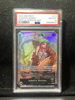 PSA 10 Jewelry Bonney Leader Alt Art OP07-019 One Piece 500 Years In The Future - Image 1