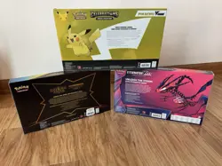 Lot of 3 Pokemon Premium Collection Boxes - Pikachu, Eternatus Vmax & Dragapult - Image 2
