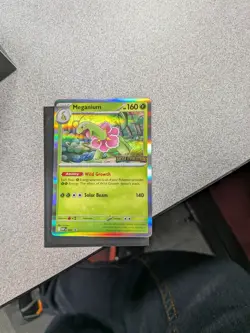 Pokemon TCG Meganium 001 Holo Prerelease Stamped Mega Evolution NM Promo English - Image 1
