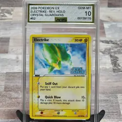 2006 Pokemon Electrike Reverse Holo EX Crystal Guardians 52/100 AGS 10 Graded - Image 1