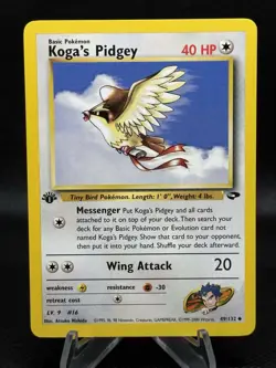Koga's Pidgey 49/132 1st Edition Pokemon Gym Challenge - Image 1