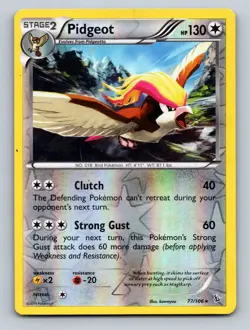 Pokemon TCG Pidgeot Reverse Holo Rare XY - Flashfire 77/106 - Image 1