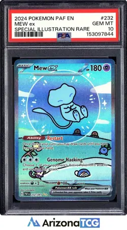 Pokemon 2024 Shiny Mew ex 232/091 SIR Paldean Fates GEM MINT PSA 10 - Image 1
