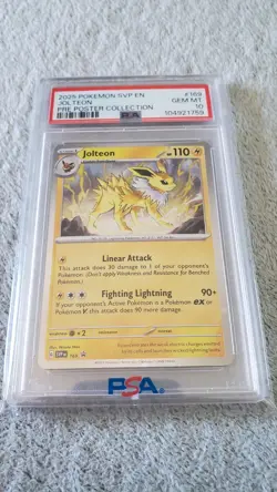 2025 POKEMON SVP EN SV BLACK STAR PROMO 169 JOLTEON PRE POSTER COLLECTION PSA 10 - Image 4