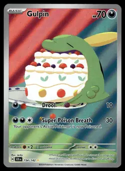 Gulpin 154/142 Illustration Rare Stellar Crown Pokemon Near Mint - Image 1