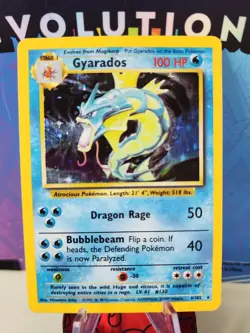 Pokemon TCG Gyrados Base Set Holo 6/102 HP/DMG - Image 1