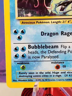 Pokemon TCG Gyrados Base Set Holo 6/102 HP/DMG - Image 5