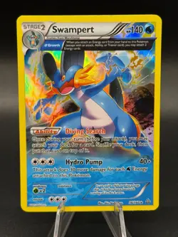 Pokemon Swampert (Alpha) 36/160 Full Art Holo XY Primal Clash MP-LP - Image 1