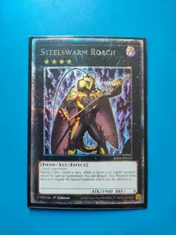 Near Mint Yugioh Steelswarm Roach - RA04-EN151 - Quarter Century Secret Rare - Image 1